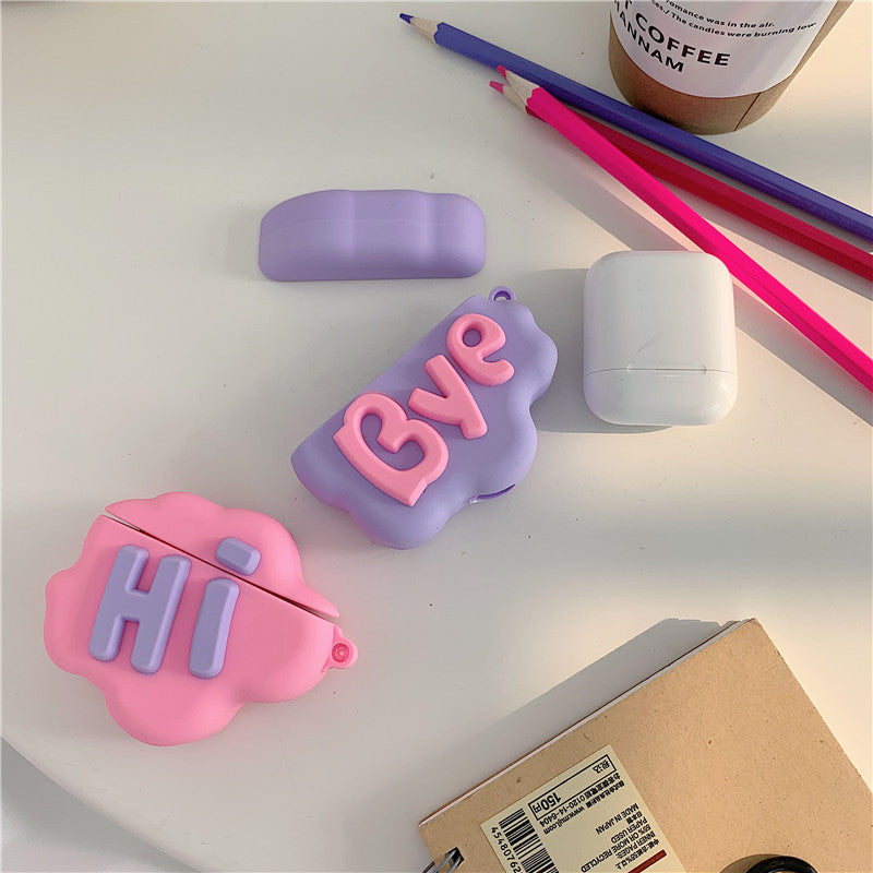 AirPod Case 3D HI BYE Cloud