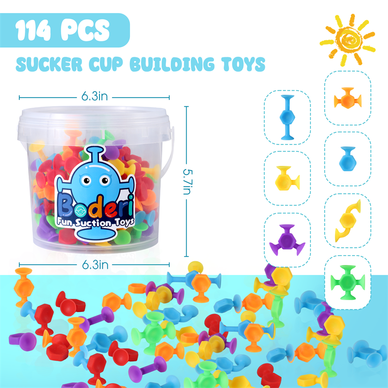 Toys For Kids Ages 4-8 Boys  114 PCS Suction