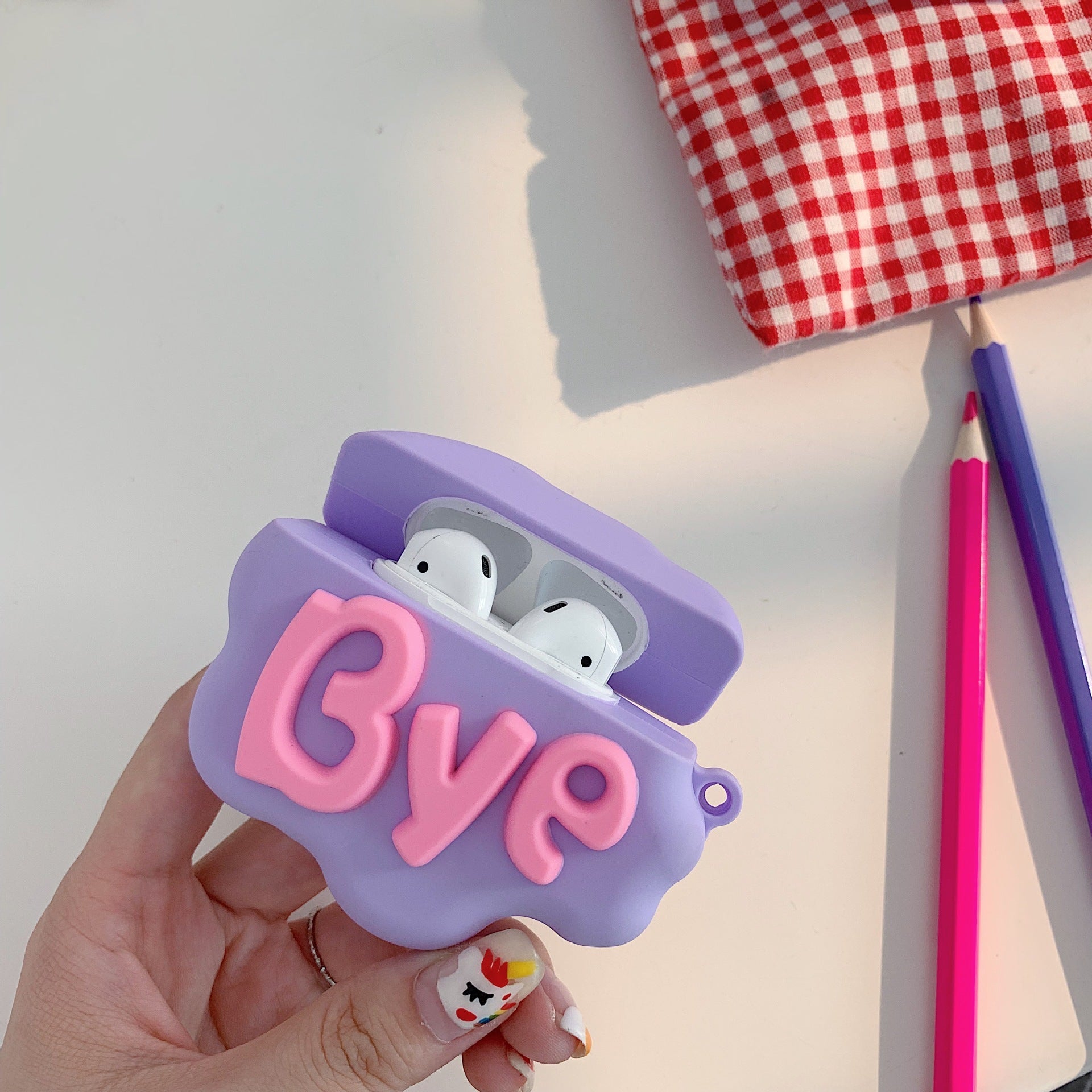 AirPod Case 3D HI BYE Cloud