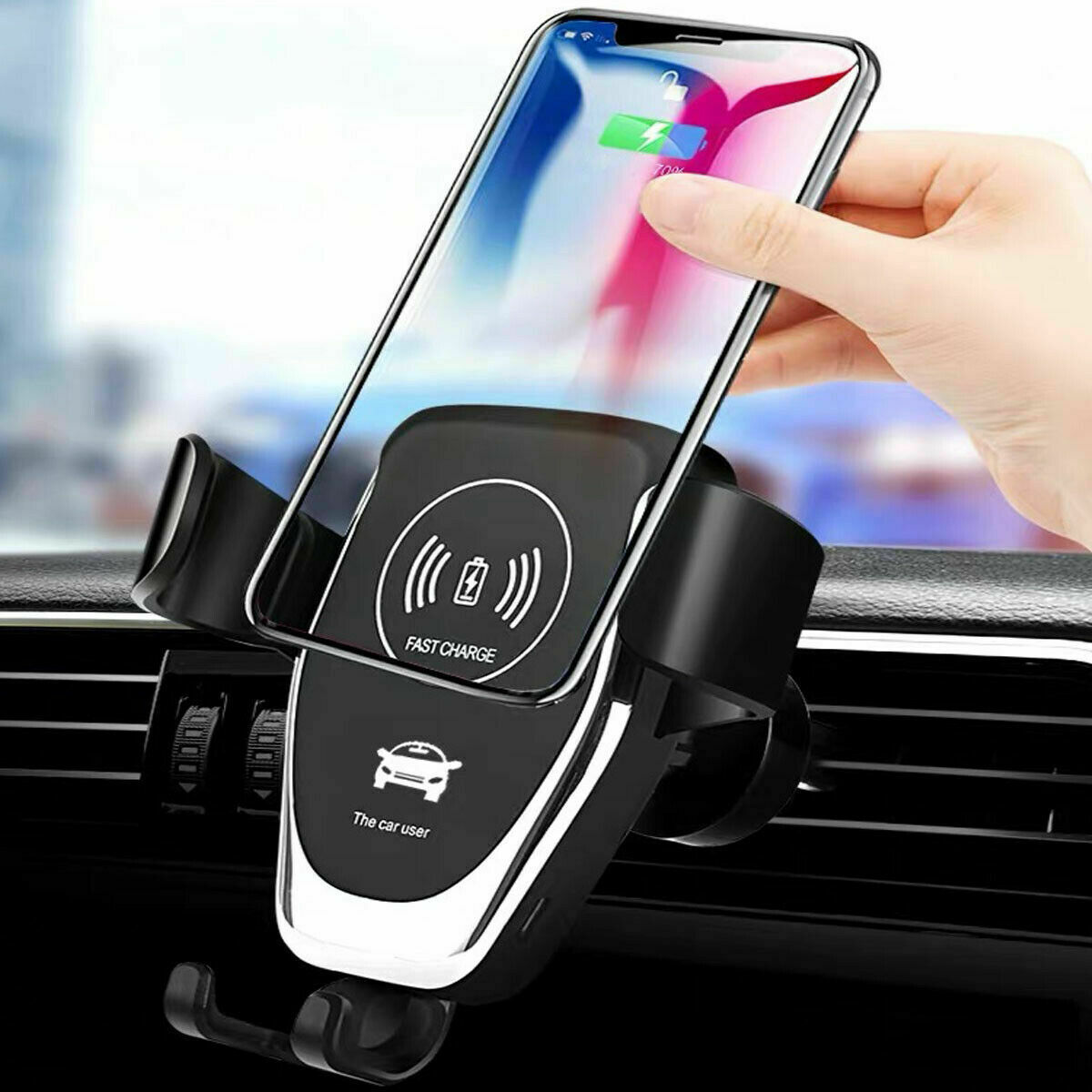 10W QI Wireless Fast Car Charger Mount
