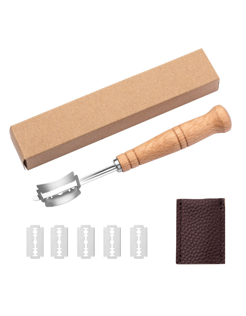 Wooden Handle Arc Bread Cutter