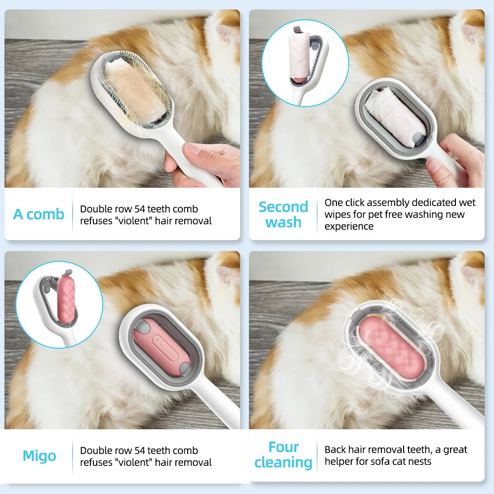 Pet Hair Brush With Water, Sticky Brush For Cats & Dogs