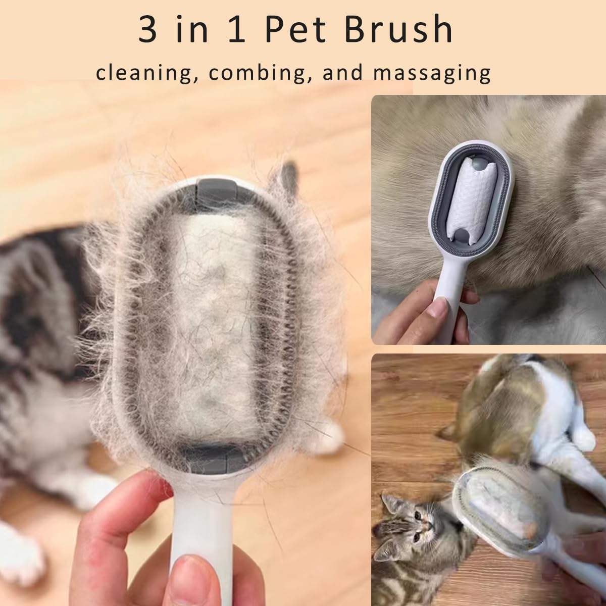 Pet Hair Brush With Water, Sticky Brush For Cats & Dogs