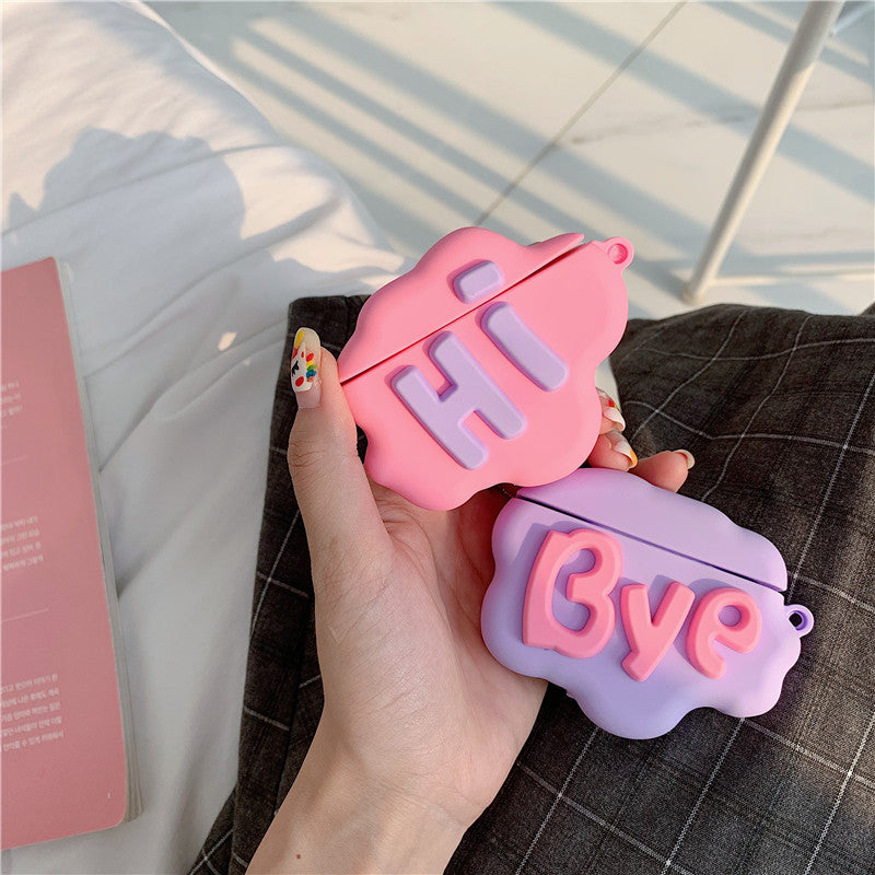 AirPod Case 3D HI BYE Cloud