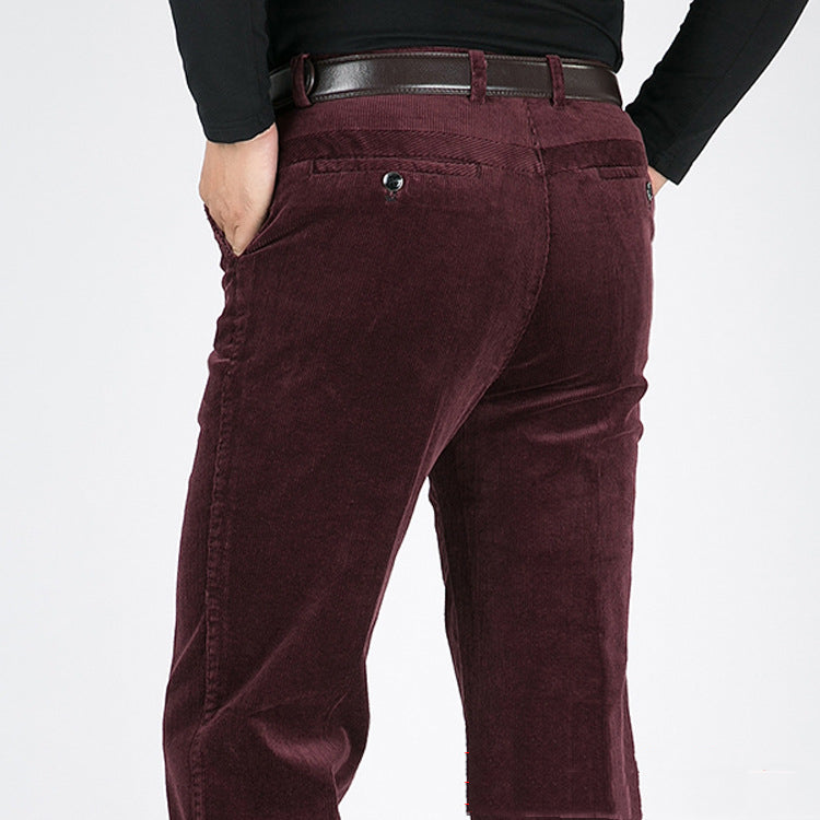 Autumn Winter Thick Men's Corduroy Casual Pants